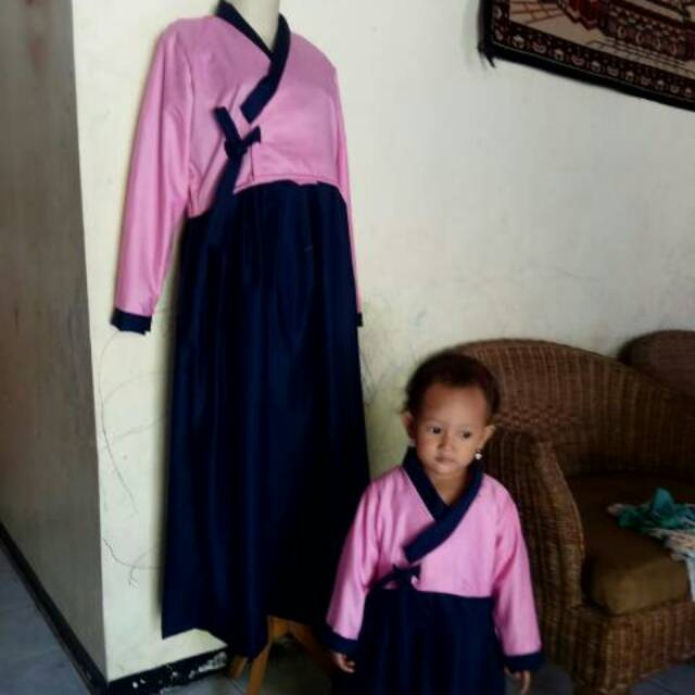 couple mom and kids hanbok /gamis couple ibu anak