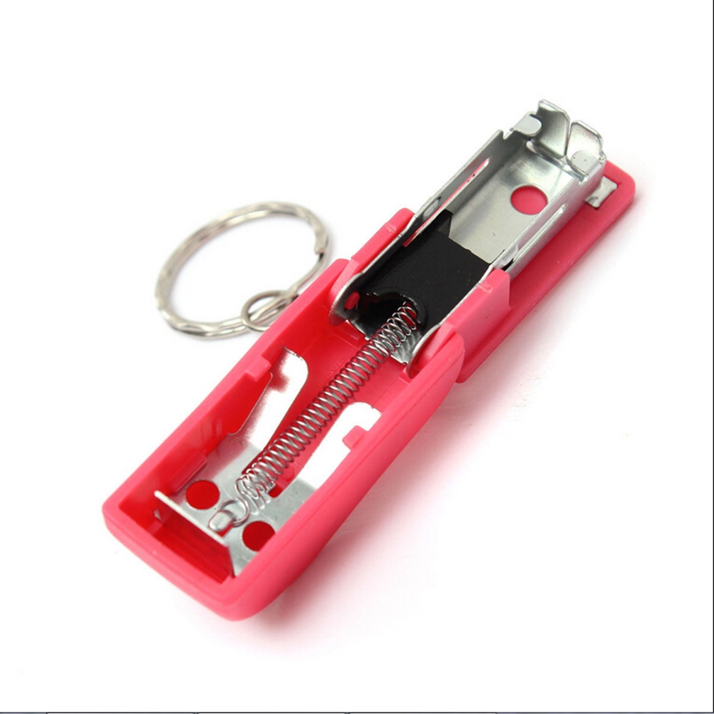 {LUCKID}Portable Keychain Mini Cute Stapler For Home Office School Paper Bookbinding Gif