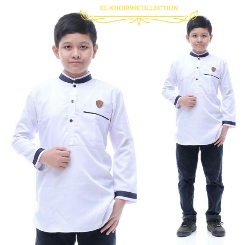 baju koko anak remaja usia 13-15/ koko anak smp kelas 1-3/koko anak lengan panjang
