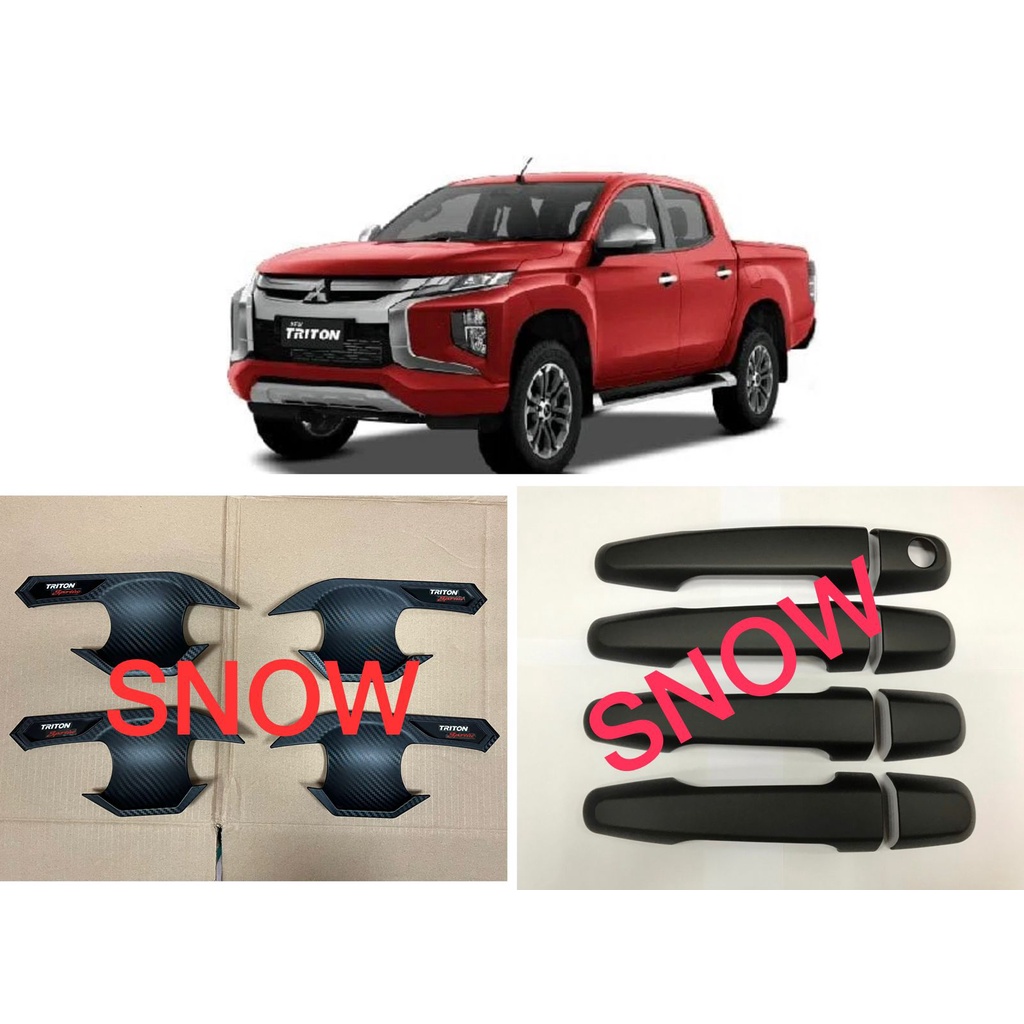 Paket Outer Handle Cover All New Triton 2016 2020 2022 Up Carbon Hitam