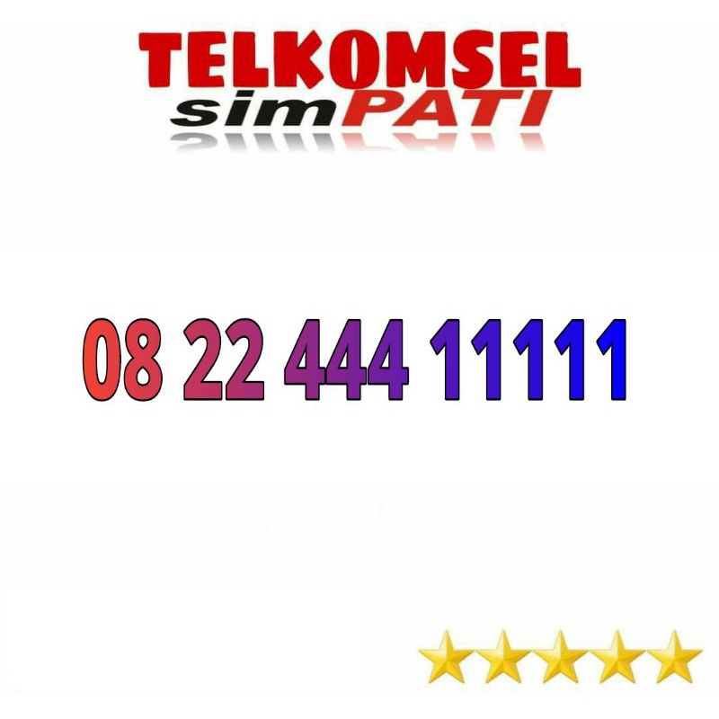 nomor cantik telkomsel simpati 22 444 11111