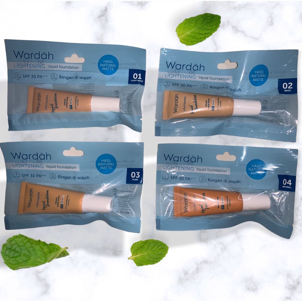 Foundation Sachet Wardah | Lightening liquid foundation