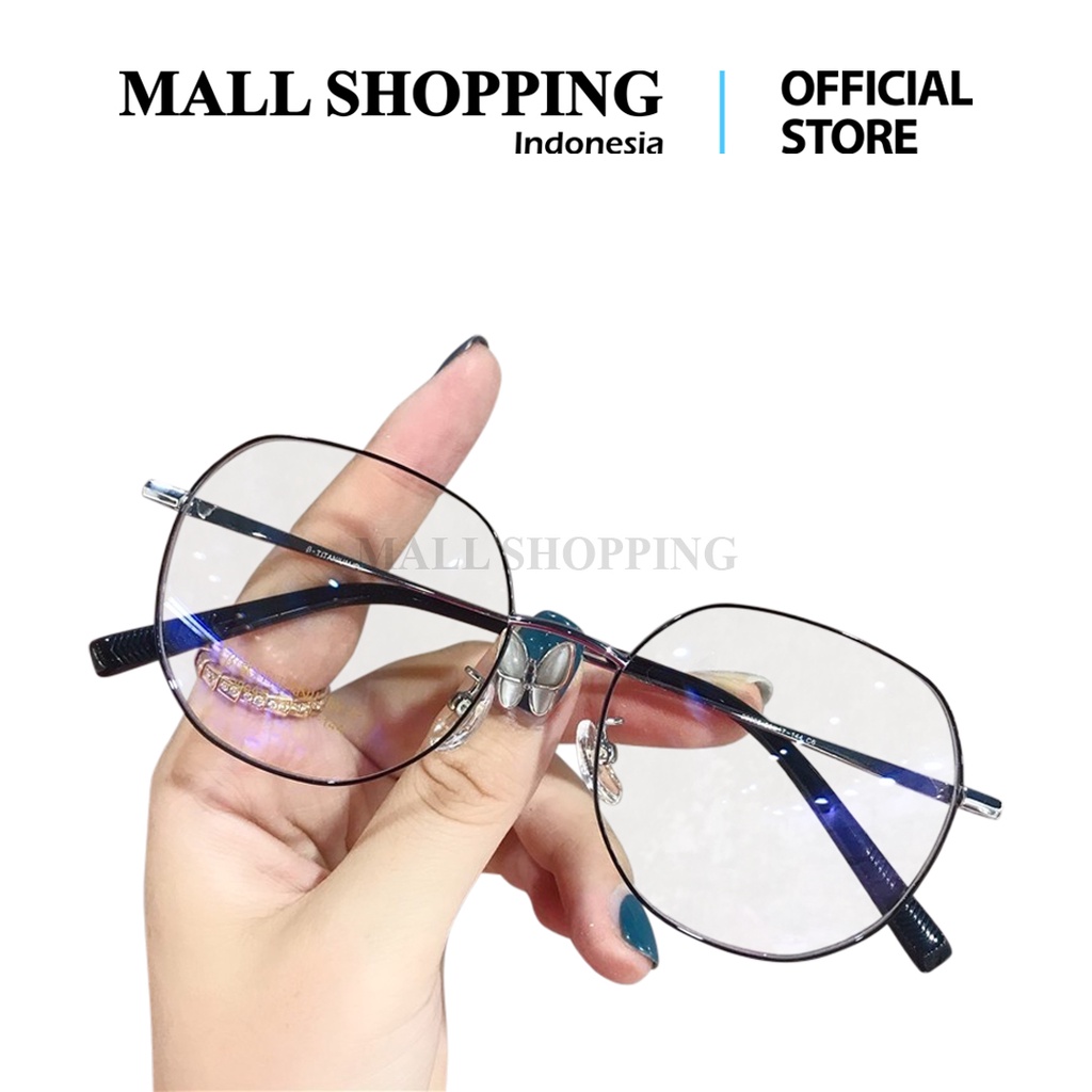 Kacamata Antiradiasi Metal Gaya Retro Untuk Pria/Wanita MALL SHOPPING
