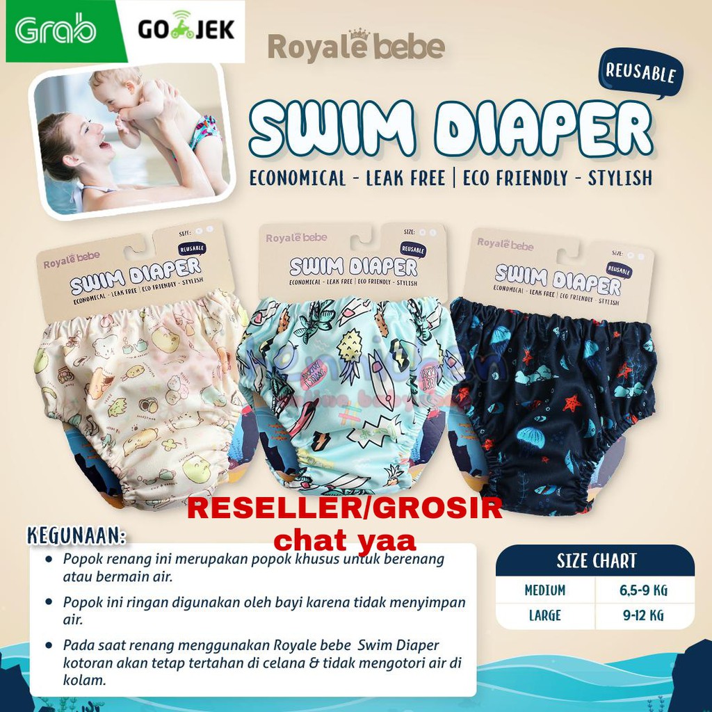 ROYALE BEBE POPOK RENANG BAYI SWIM DIAPER BABY POPOK BAYI