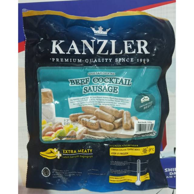 

Kanzler beef cocktail sausage 500gr sosis sapi premium