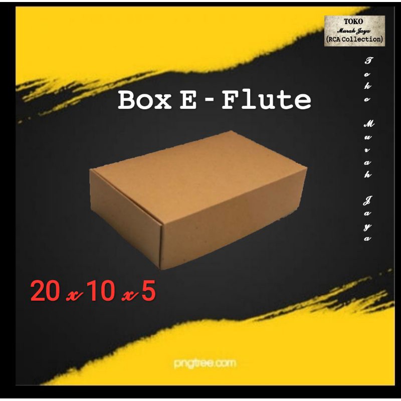 

(Box murah) Box E flute ukuran 20 x 10 x 5. cocok untuk packing, kue, snack brownis dll