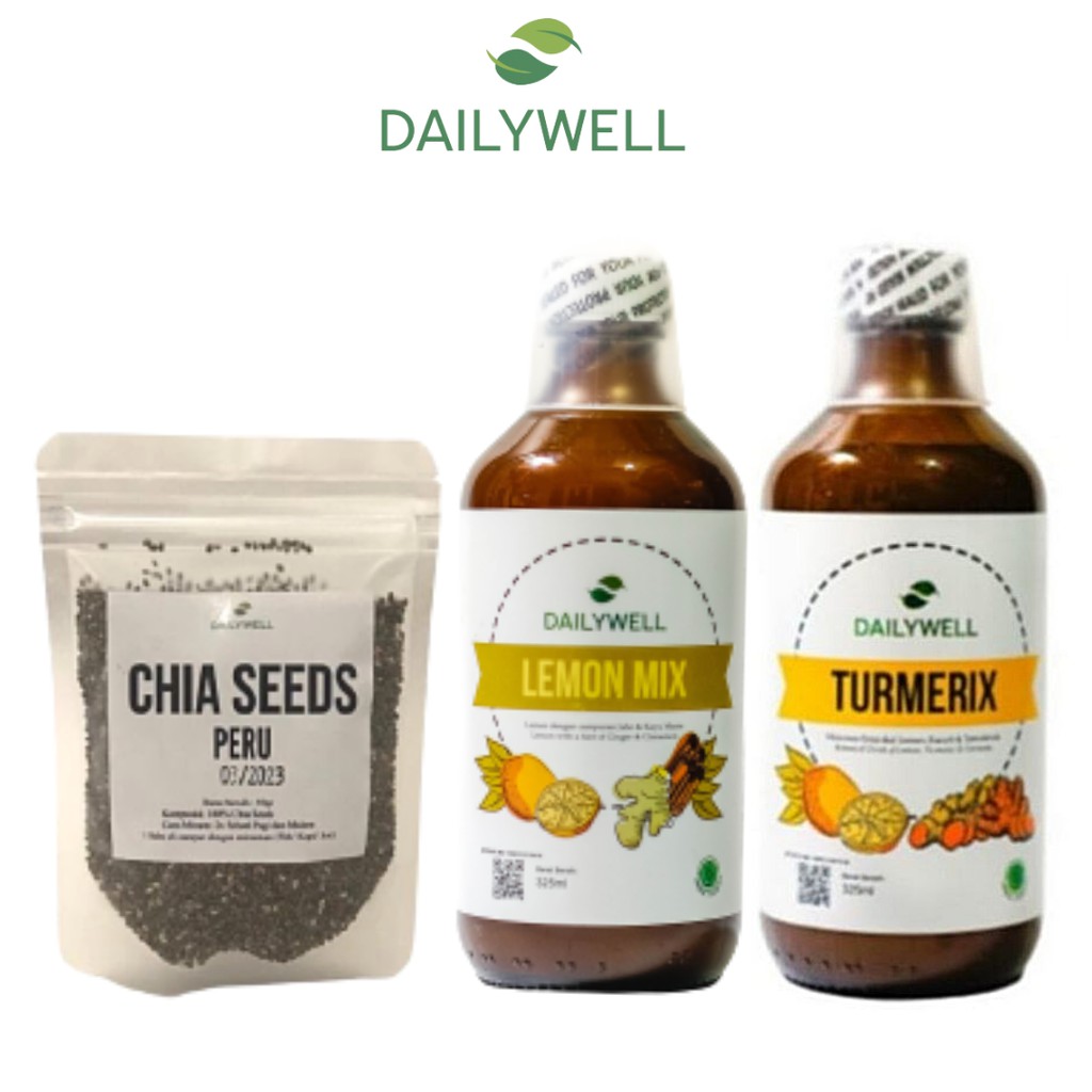 

Dailywell Bundling Lemon Mix, Turmerix + Chiaseeds [paket imun booster]