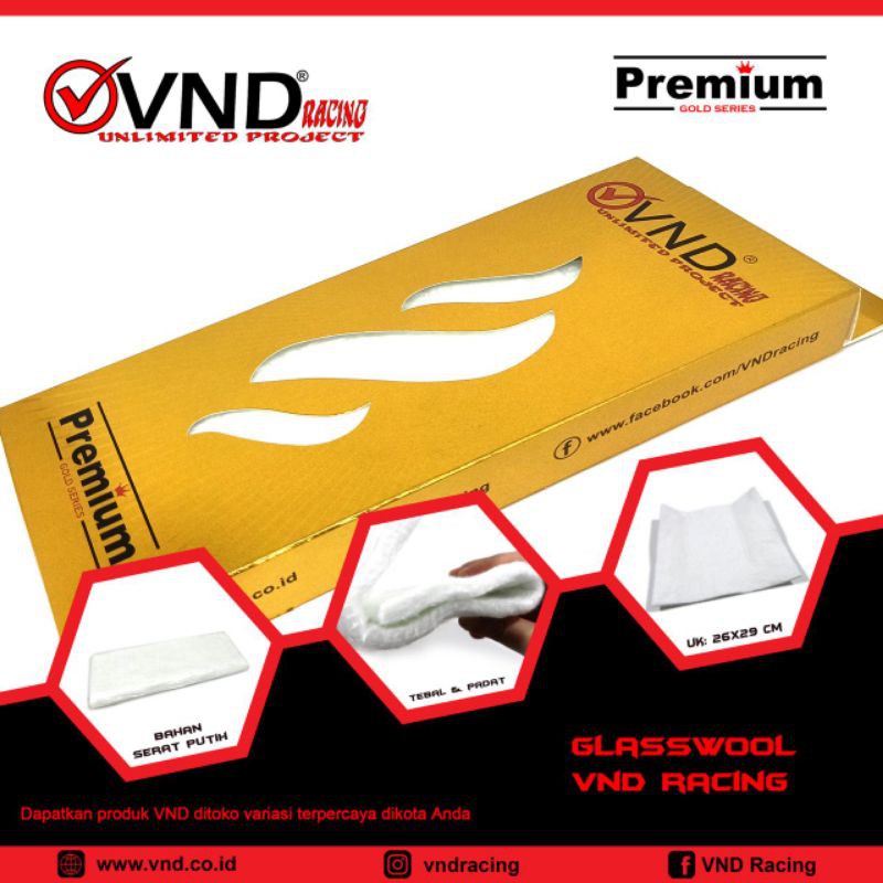 Glass Wool Knalpot Racing VND Premium Original Glass Woll