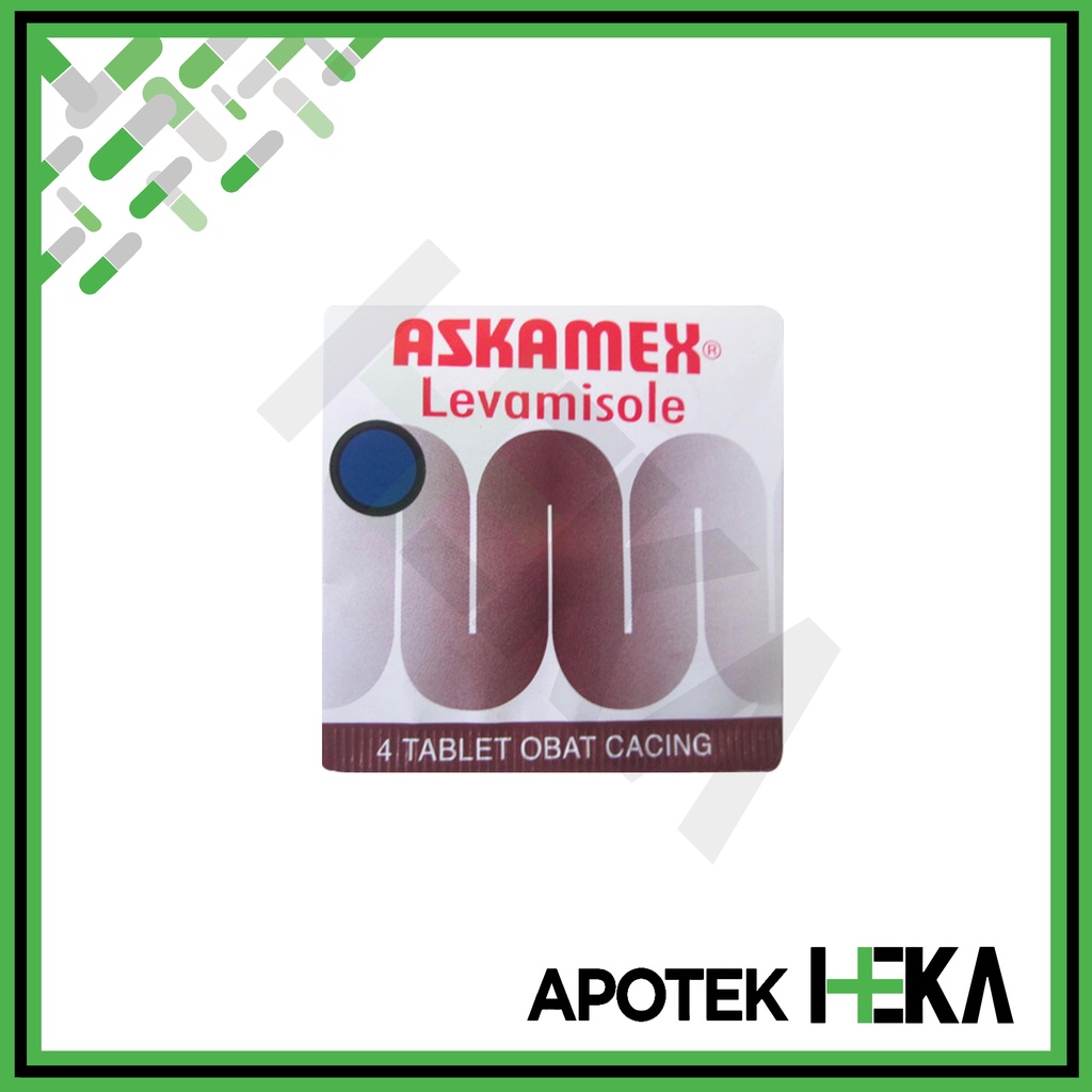 Askamex Tablet Obat Cacing Strip isi 4 Tablet (SEMARANG)