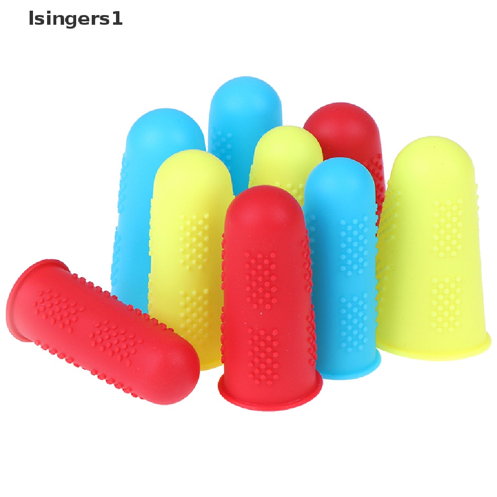 (lsingers1) 3pcs / set Cover Pelindung Jari Bahan Silikon Anti slip