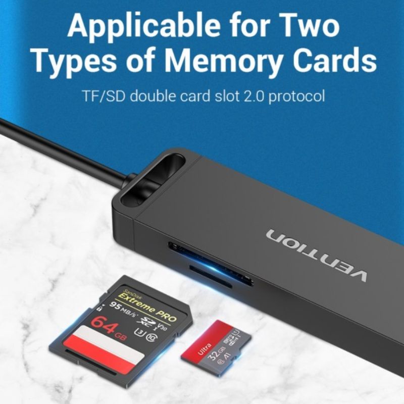 Usb Hub Vention Card Reader Usb 2.0 Multiport 6in1 Vention Hub