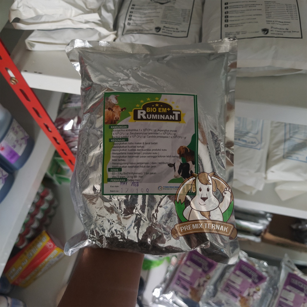 Probiotik Serbuk Peternakan Dosis 1KG/TON Pakan I Ternak Sapi Domba Kambing Untuk Fermentasi Pakan I BIO EM PLUS