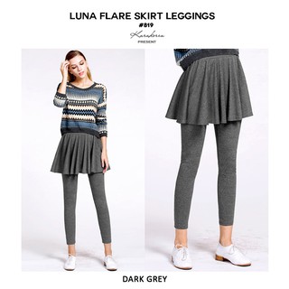  819 Luna Flare Skirt legging  Celana  legging  rok  2in1 