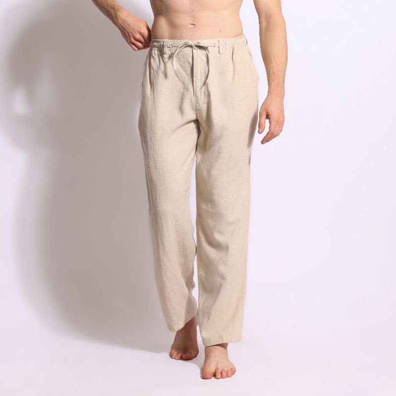 Choisbali celana panjang linen pria linen pants