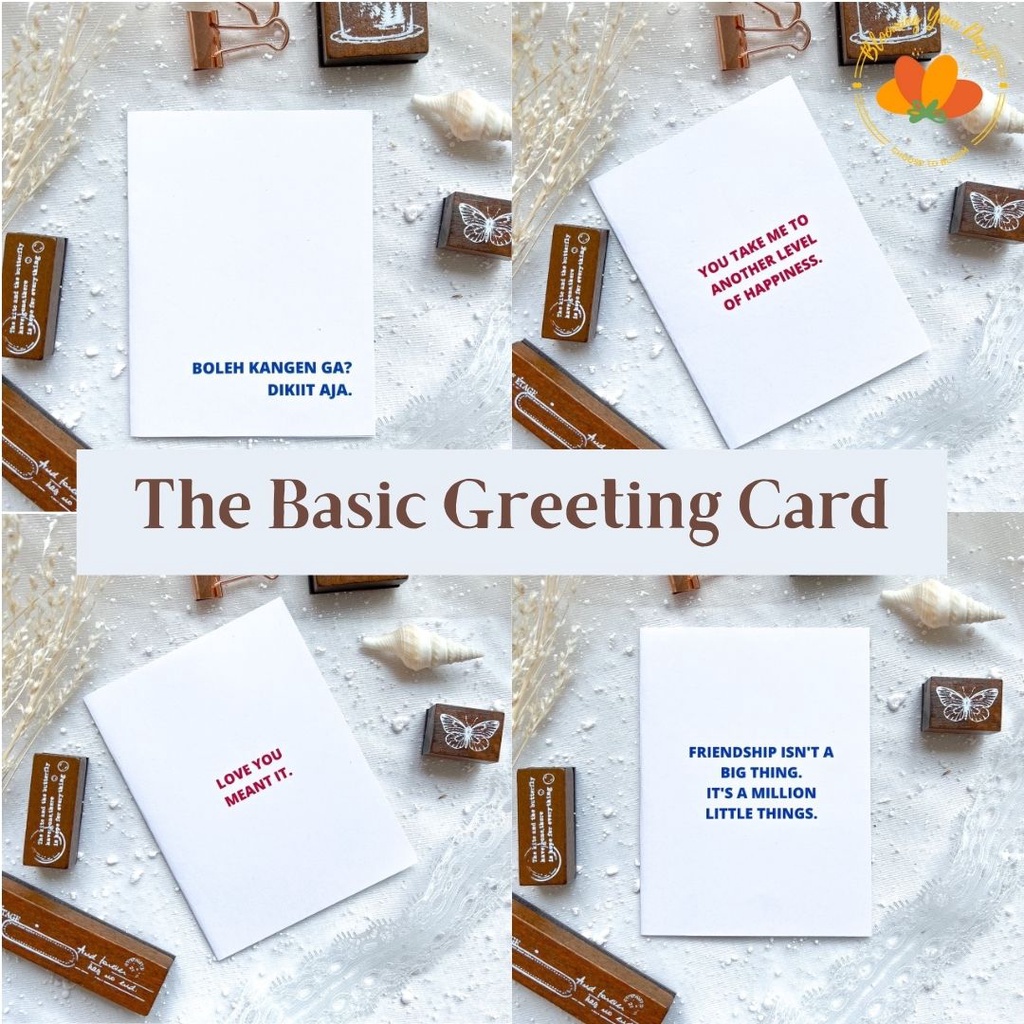 Bloomingyourdays Kartu Ucapan polos greeting card ulang tahun anniversary sahabat pacar graduation w