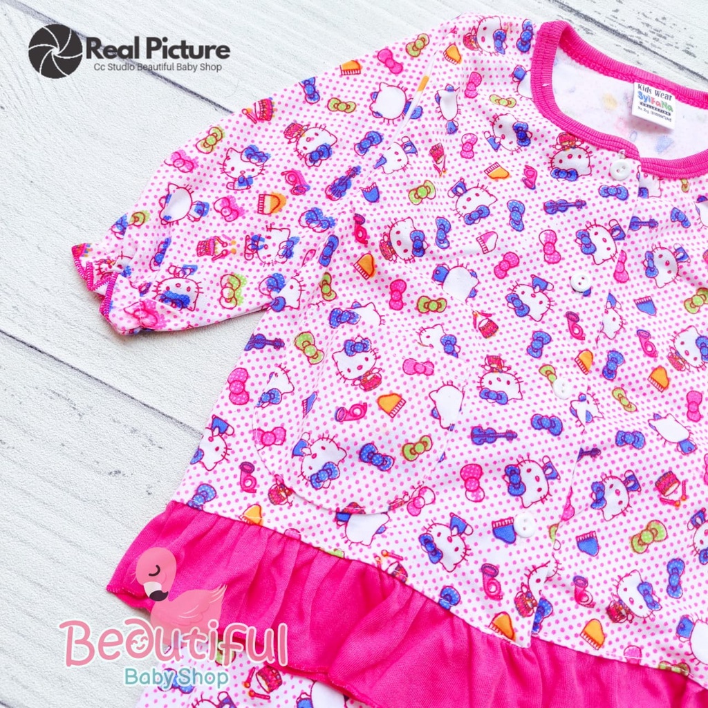 Setelan Bayi Panjang Hello Kitty / Setelan Piyama Bayi Perempuan / Baju Bayi Panjang Merk Syifana