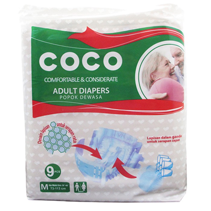 COCO PAMPERS DEWASA PEREKAT M9