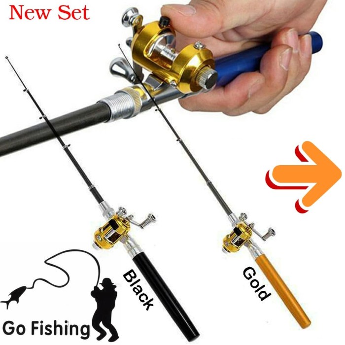 1 Set Joran Pancing Mini Pulpen / Pancingan Pena Mini 1 Set