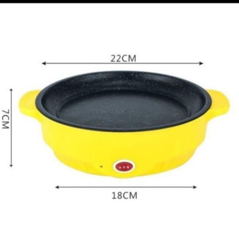 (COD)Panci Listrik Korea/Panci Anti Lengket/Panci Korea Anti lengket 22cm