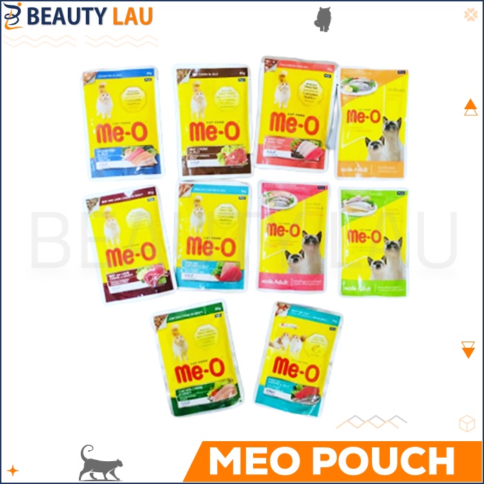 MEO POUCH 80GR CAT WET FOOD ADULT MAKANAN BASAH KUCING MURAH