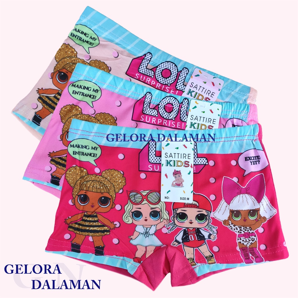 6 Pcs Celana Boxer Anak Perempuan Celana Dalam Pendek Anak Cewek  Gambar