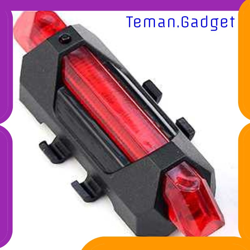 TG-IB346 TAFFLED DEFENSOR LAMPU SEPEDA 5 LED TAILLIGHT RECHARGEABLE - DC-918