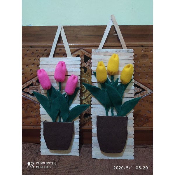 Jual BUNGA TULIP/HIASAN DINDING HANDMADE FLANEL | Shopee Indonesia