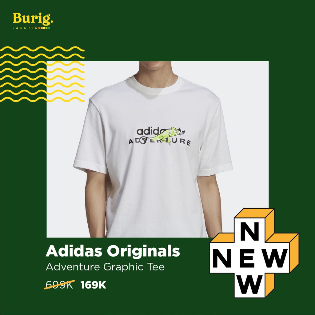 Original Kaos Adidas Originals Adventure Tee Big Logo Tee White