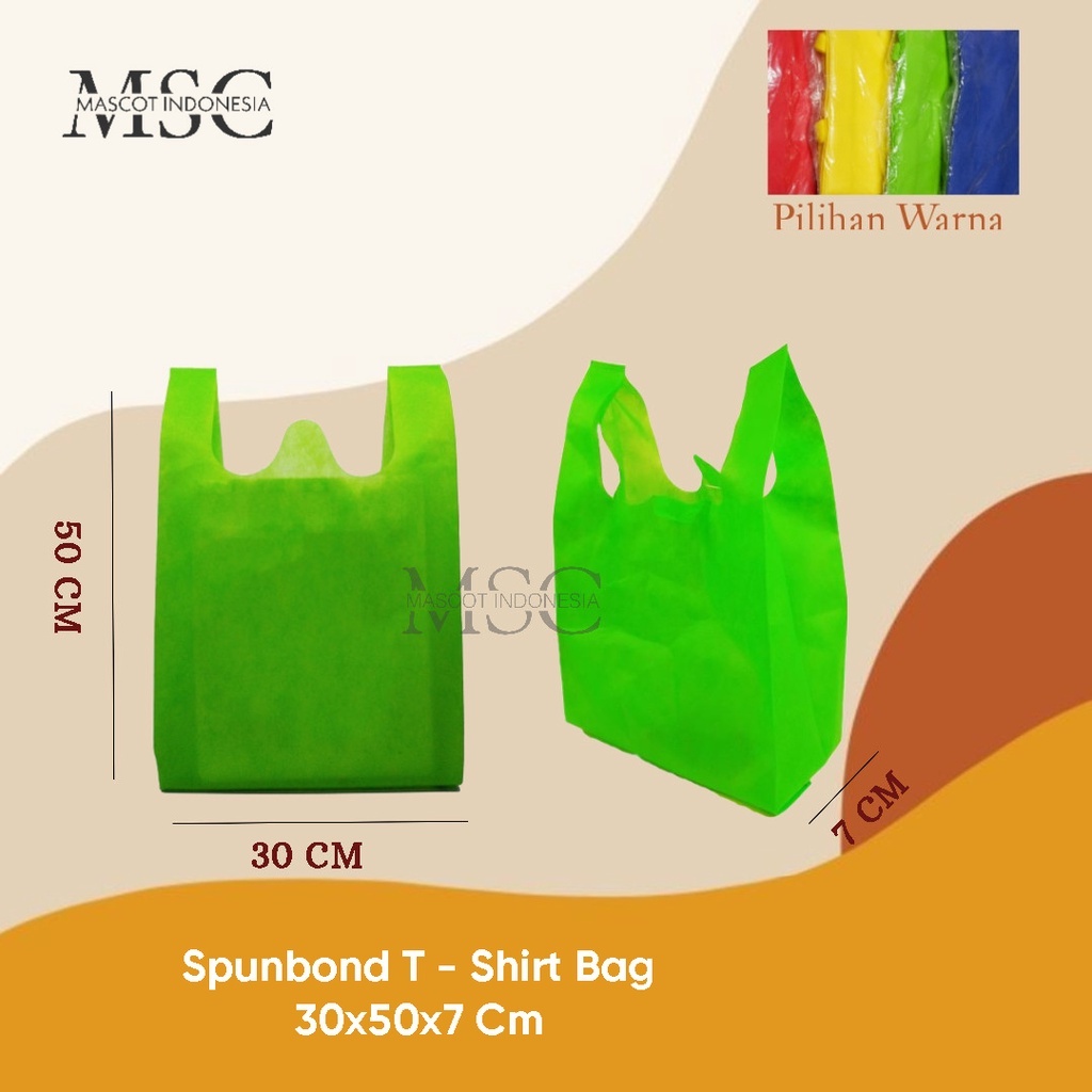 

Tas Spundbound Tas Goodie Bag | Tas Souvenir Termurah | Spundbond T-Shirt Bag ukuran 30x50x7 CM