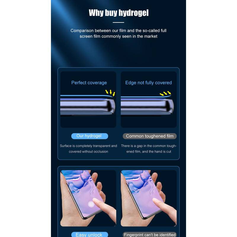 Film Pelindung Layar Hydrogel Full Cover Untuk Huawei P10 P20 P30 P40 Pro + Lite P Smart 2018 2019 Z