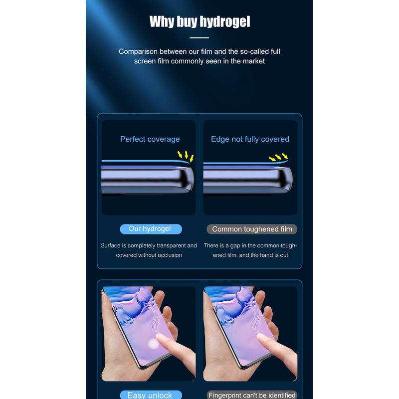 Film Pelindung Layar Hydrogel Full Cover Untuk Huawei P10 P20 P30 P40 Pro + Lite P Smart 2018 2019 Z