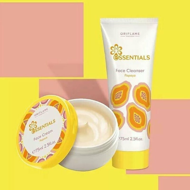 Essentials Face Cream Papaya//Essentials Face Cleanser Papaya