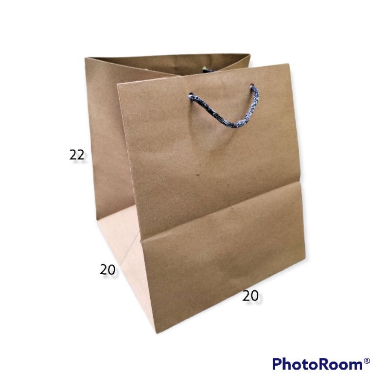 

Paperbag polo s coklat paper bag polos murah godie bagukuran 20x20x22/pxlxt