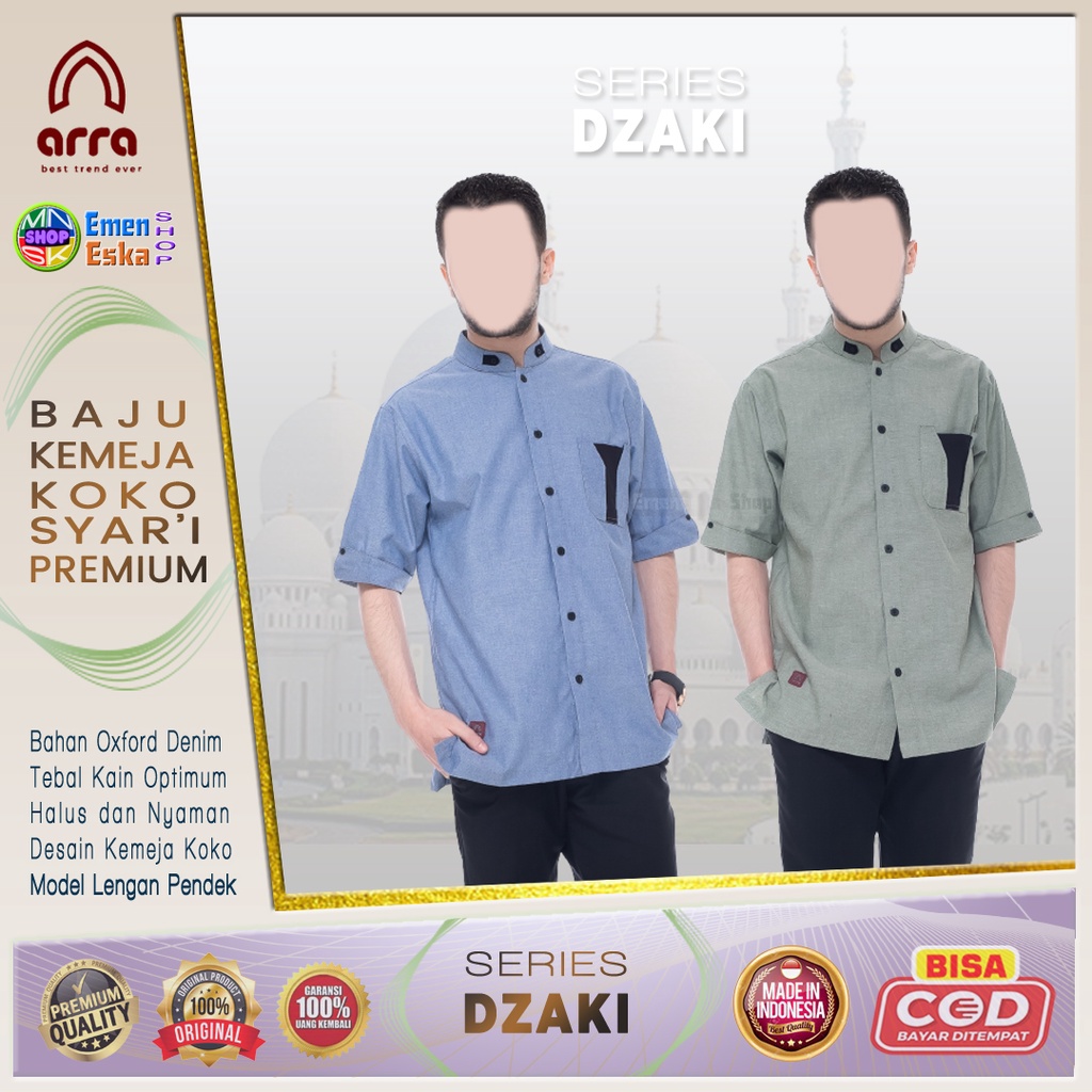 Jual Baju Koko Pria Dewasa Model Kemko Lengan Pendek Syar’i Series ...