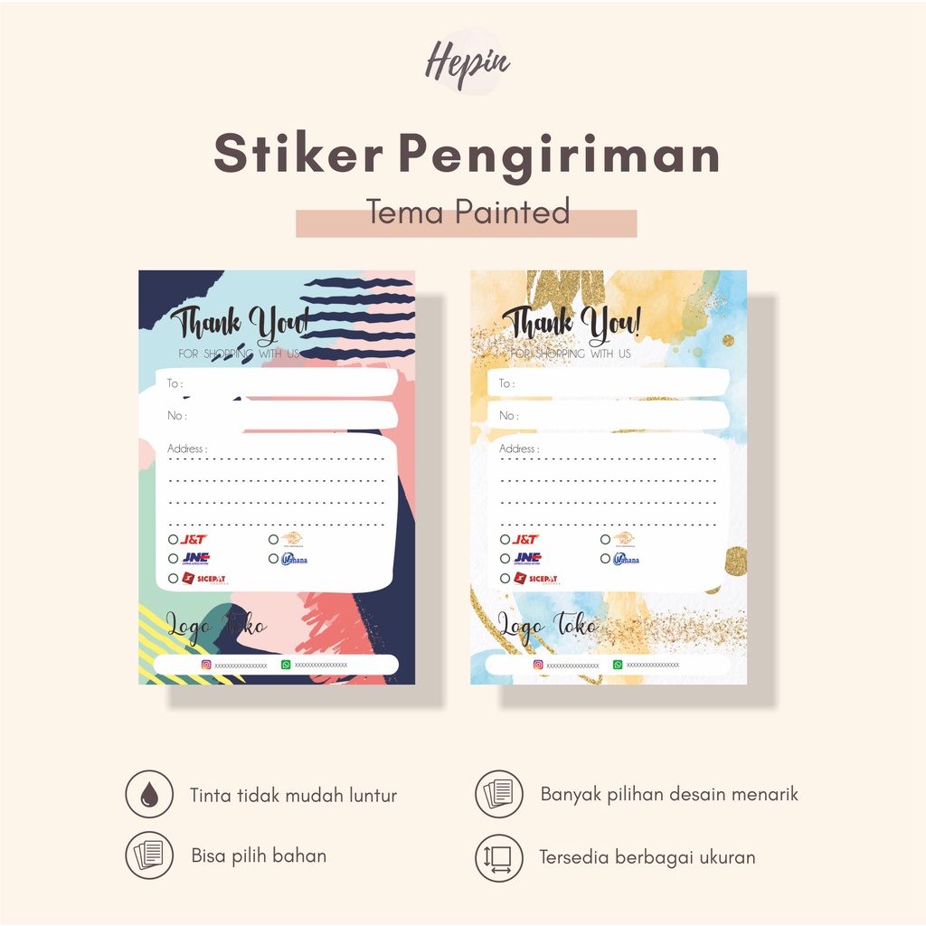 

cetak stiker pengiriman murah edisi PAINTED