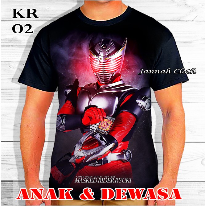 Baju Kaos Kamen Rider Masked Rider Ryuki Printing