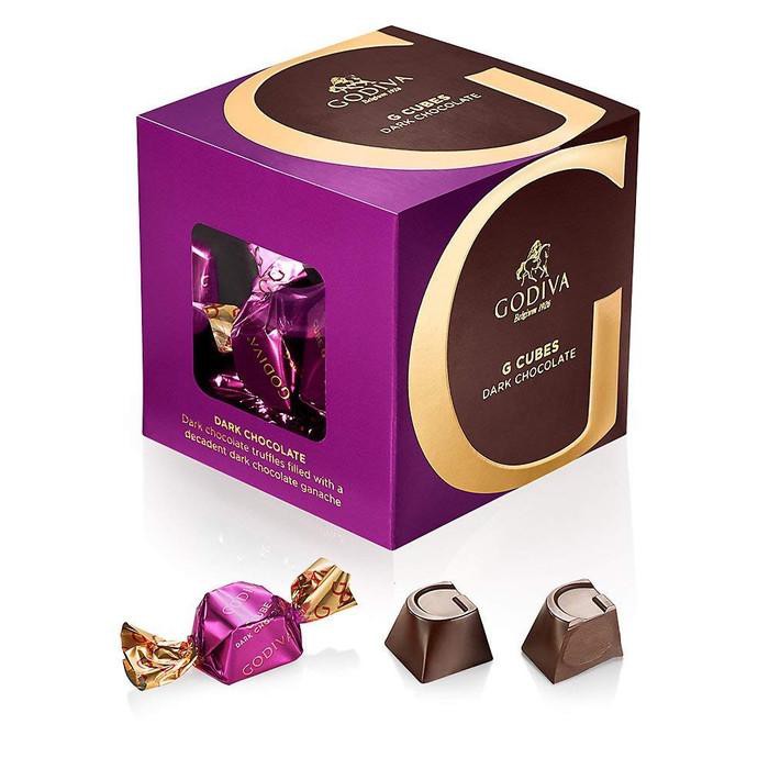 

GODIVA G-CUBE DARK CHOCOLATE ISI 5 PCS COKLAT GODIVA CUBES CHOCOLATE