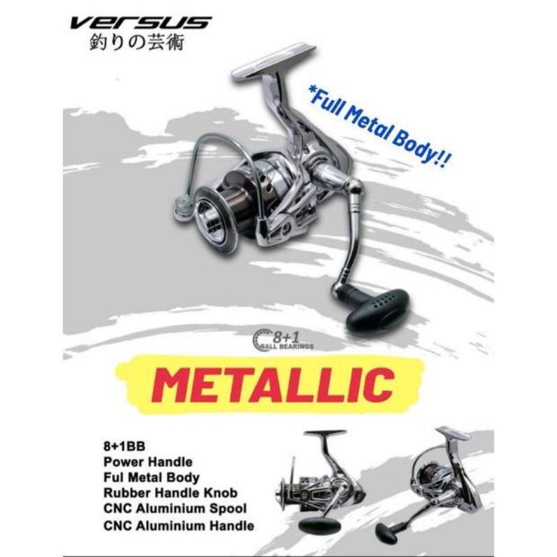 Seri Terbaru Reel Versus Metallic 2000 3000 4000 6000 Power Handle