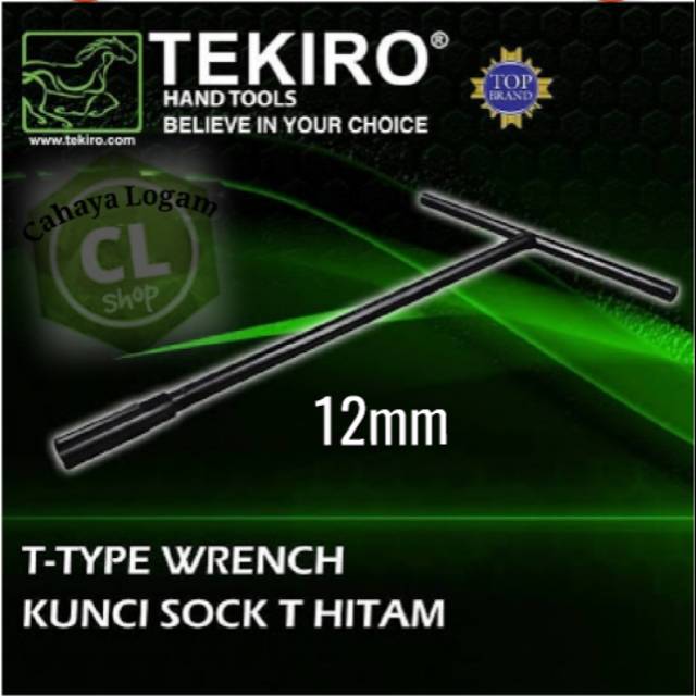 KUNCI SOCK T 12mm kunci T sok 12 mm TEKIRO hitam