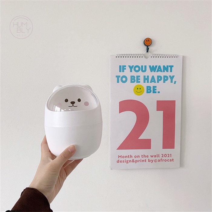 

Murah Korean Aesthetic Mini Cute Bear Desktop Trash Bin Organizer Bergaransi