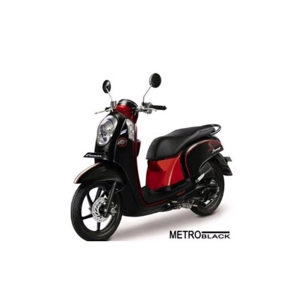 cover front panel tameng scoopy fi k16 2013-2016 hitam non original