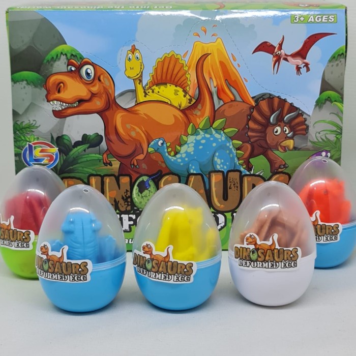 NEW Surprise egg kinder joy mainan telur cars dan telor dinosaurus - Dino egg, standar packing