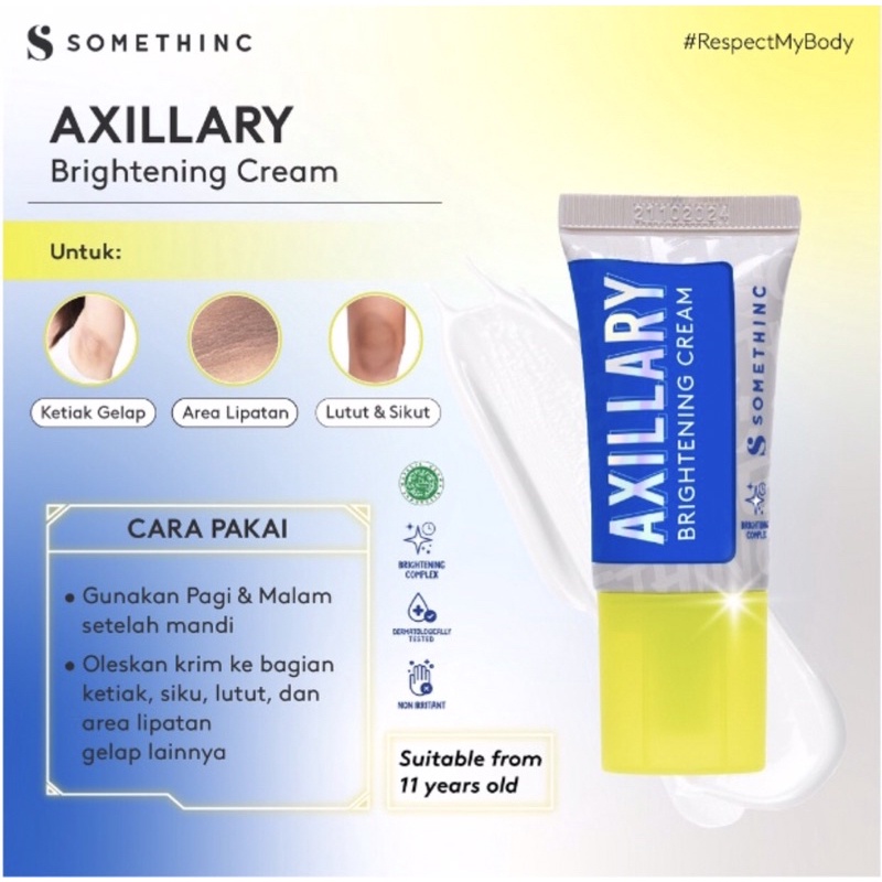 Somethinc Axillary Brightening Cream 15ml Krim Pemutih Ketiak