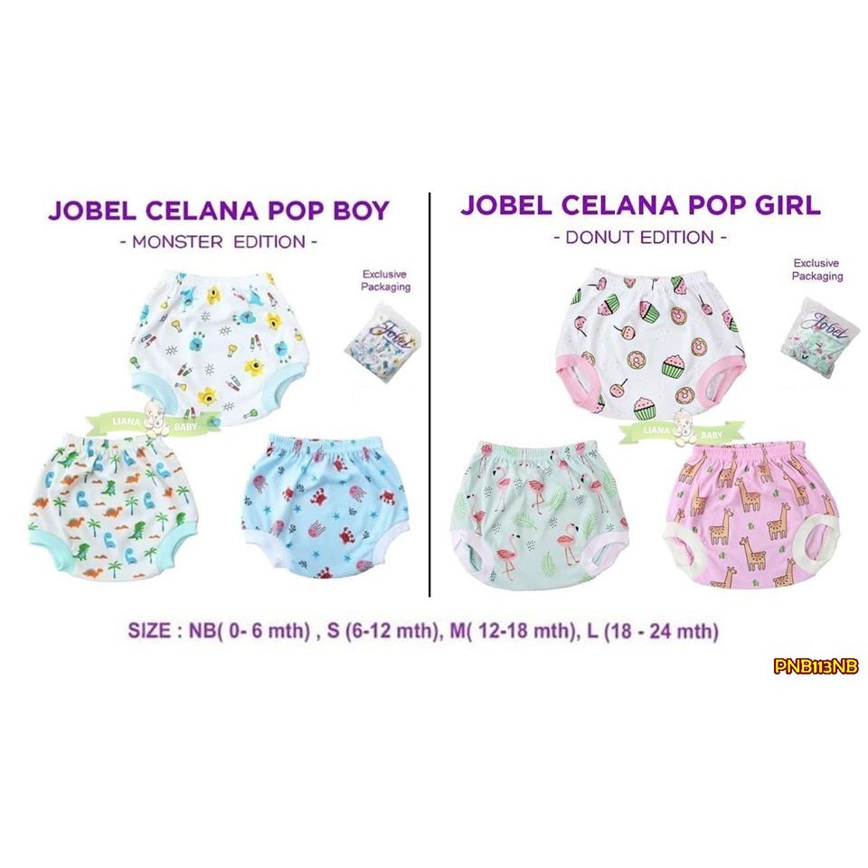 PNB113 JOBEL CELANA POP MONSTER DAN DONUT 1 pack isi 6