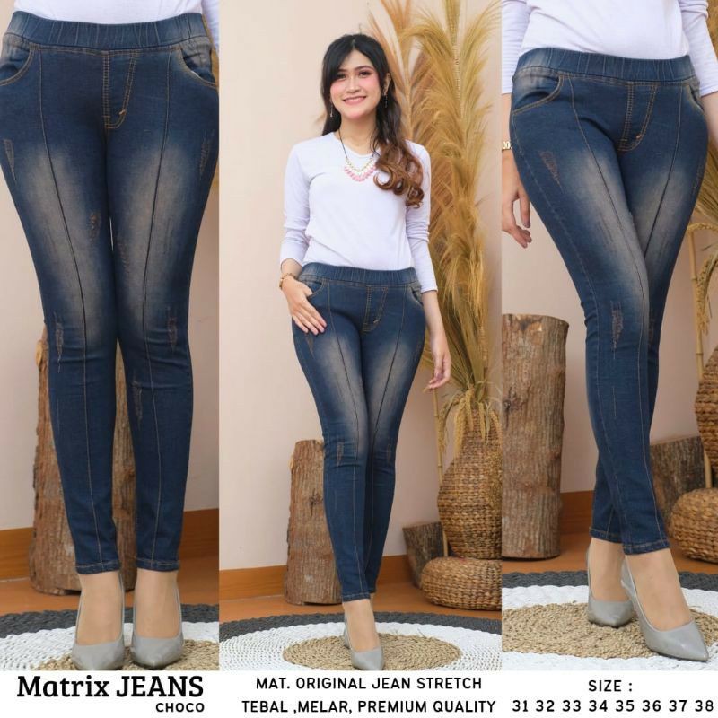 Legging Jeans Wanita Premium // Legging Jeans Jumbo Murah