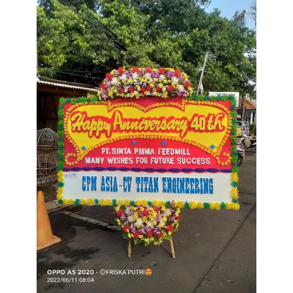 karangan bunga ucapan happy anniversary