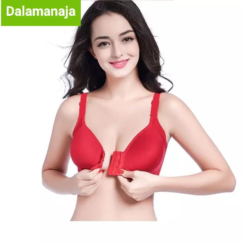 TALLY Bra Fashion 519 Bra Kancing depan Busa Tipis Tanpa Kawat Cup Besar