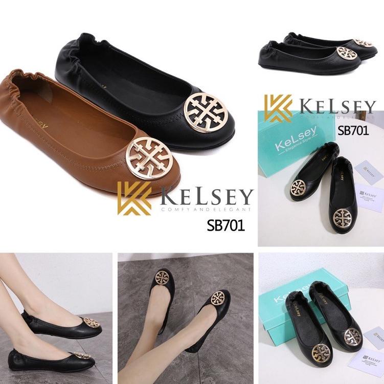 Kelsey Sepatu FlatShoes  Wanita / Sepatu Flat Kulit Wanita  SB701 7D0
