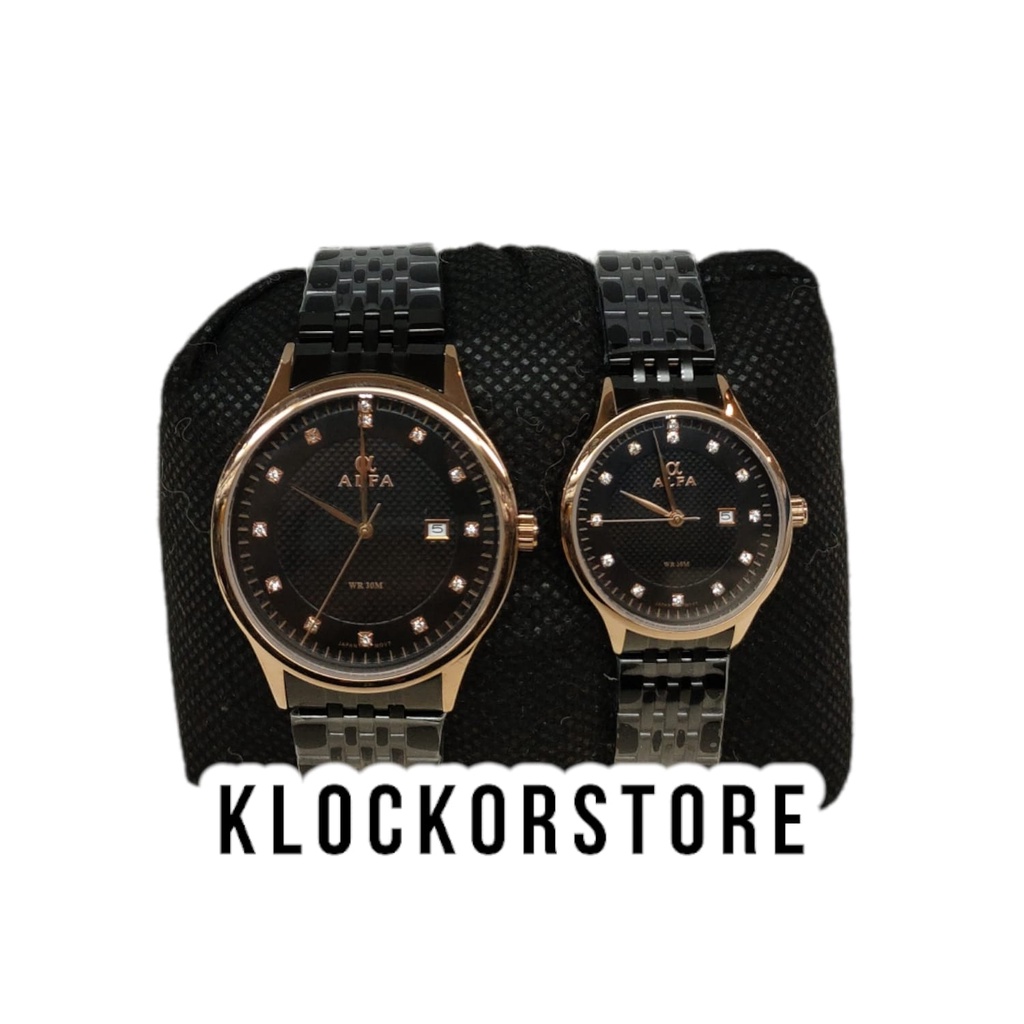 Jam Tangan Alfa 88170 Rantai Tanggal Original Water Resistant