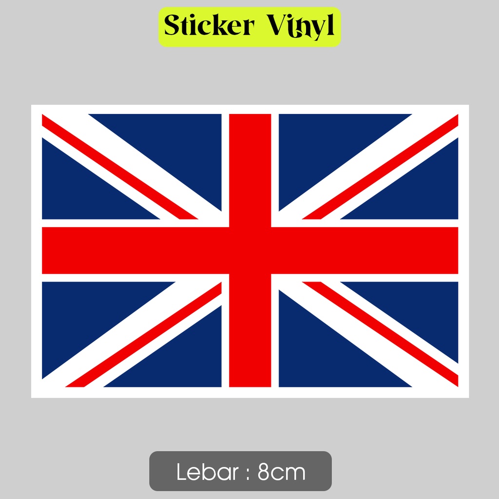 

Stiker UK United Kingdom Inggris Raya England British Sticker Vinyl Satuaan Motif Bendera Negara Dunia Bahan Anti Air